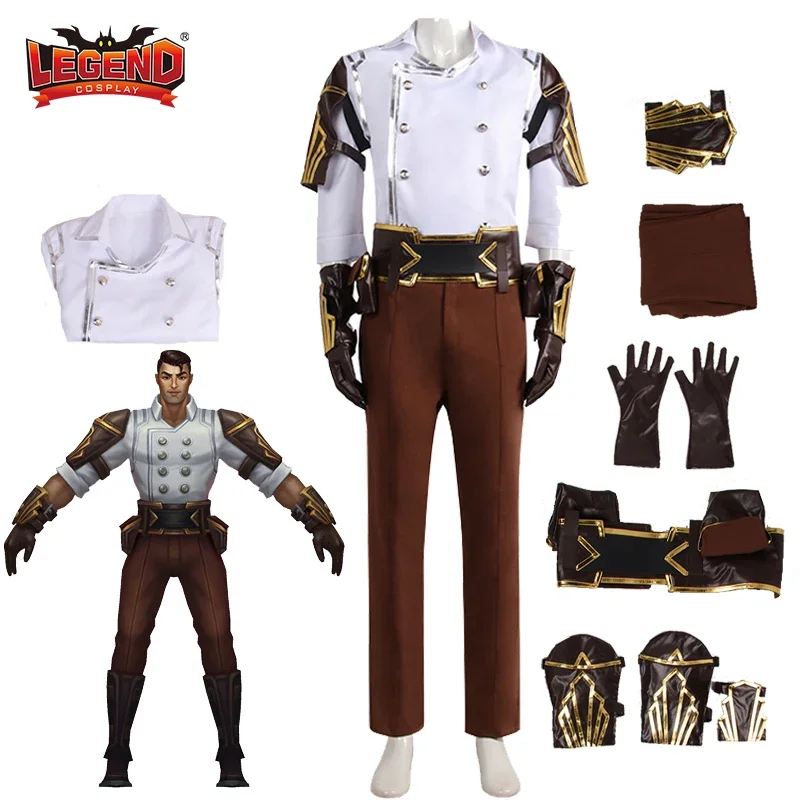 LOL Arcane Jayce Cosplay Costume Arcane: League of Legends The Defender Of Tomorrow Jayce Uniform Outfits Halloween Party Suit