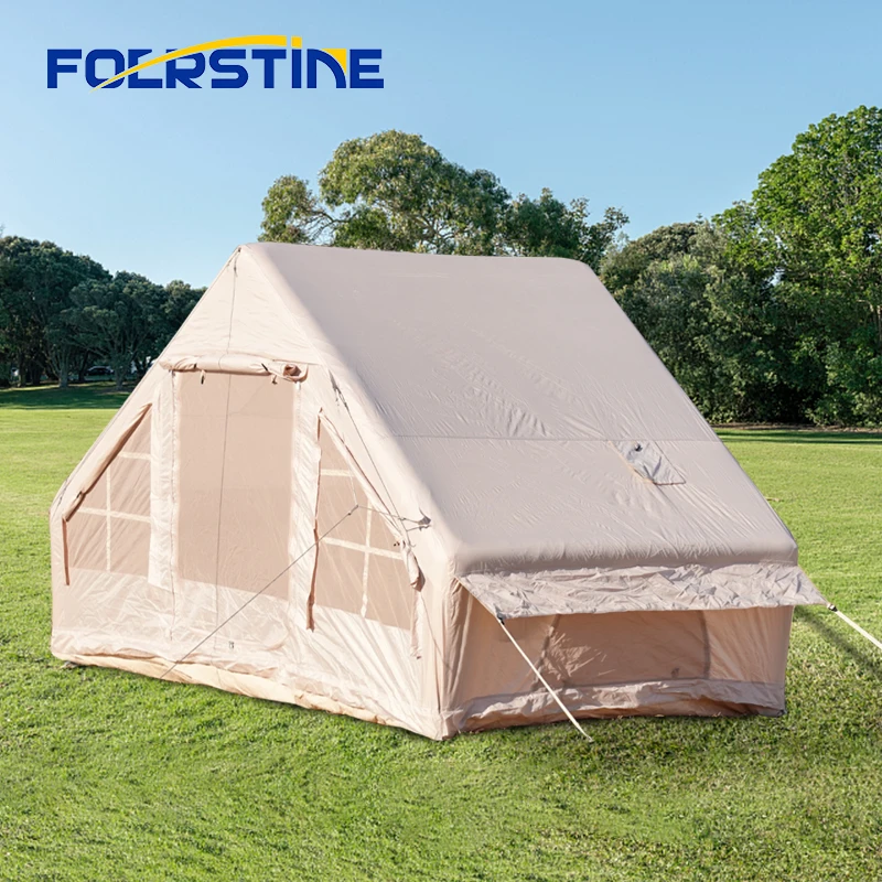 420D Oxford Waterproof UV Protection House Air Tent  Outdoor Portable Easy Setup Glamping Luxury Inflatable Camping Tent