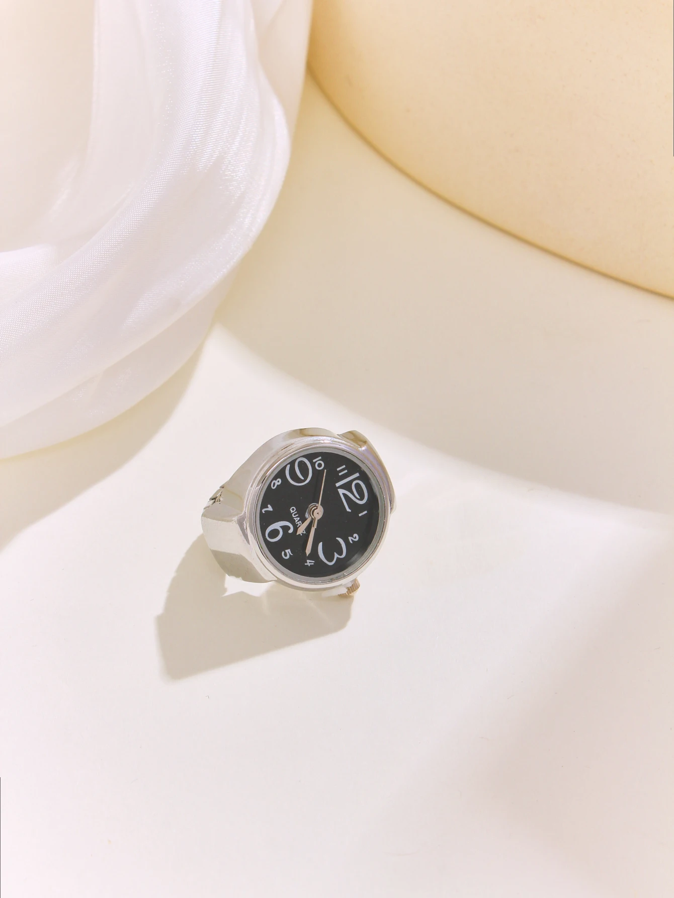 3Pc Mini Vintage Vinger Ring Horloge Ronde Creatieve Quartz Horloges Mode Paar Horloges Accessoires