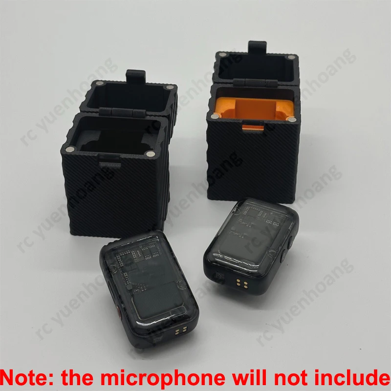 1PCS For DJI MIC2 Single Transmitter Charging Storage Case Built-in Type-C Charging Port 3D Printed Protective Box Outdoor Carry