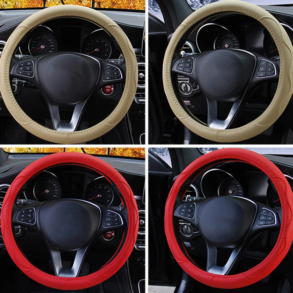 10 Colors Car Steering Wheel Cover Universal Volant Braid on the Steering-wheel Fashion Non-slip Funda Volante Auto Car Styling