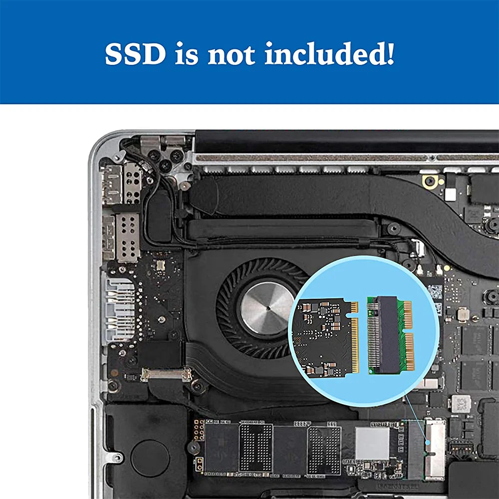 

Адаптер-конвертер GO-M.2 NVME SSD для Air Pro Retina Mid 2013 2014 2015 2016 2017, для A1465 A1466 A1398 A1502