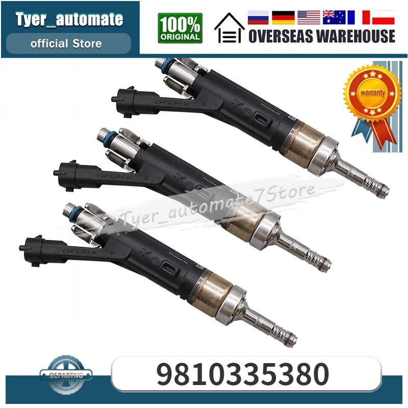 

9810335380 3 шт. топливные форсунки для Citroen C3 C4 DS3 DS4 DS Peugeot 2008 3008 5008 1,2 THP