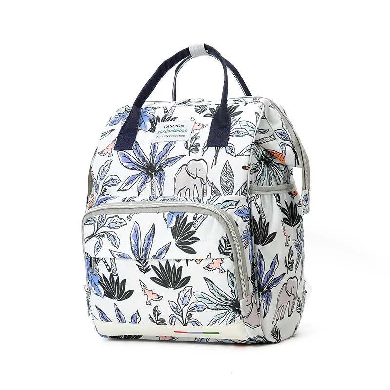 Fashion Print Nappy Backpack Bag Mummy Large Capacity Bag Mom Baby Multi-function Outdoor Travel Diaper Bags for Baby Care Stuff