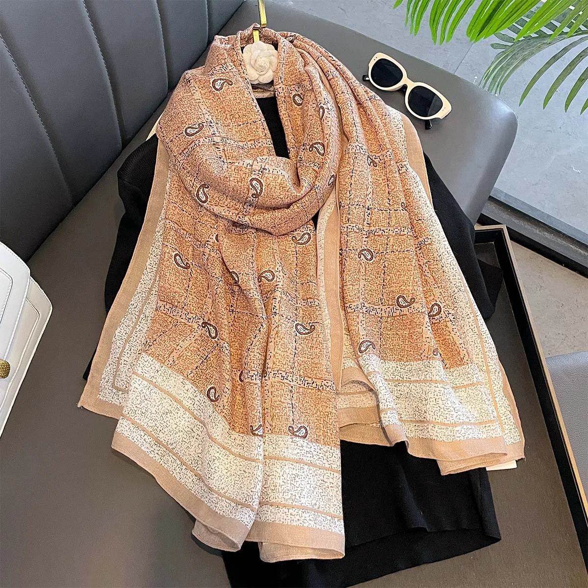 

Новая мода весна осень длинный шарф с принтом пейсли ветрозащитная шаль Bufandas роскошные хиджабы ветрозащитный шарф Wrap Desigual для женщин