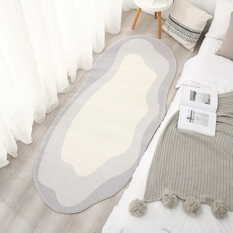 Modern simple Bedside Rug Ins Style Living Room Decoration Plush Carpet Irregular cloud Rugs for Bedroom Fluffy Soft Plush Mat