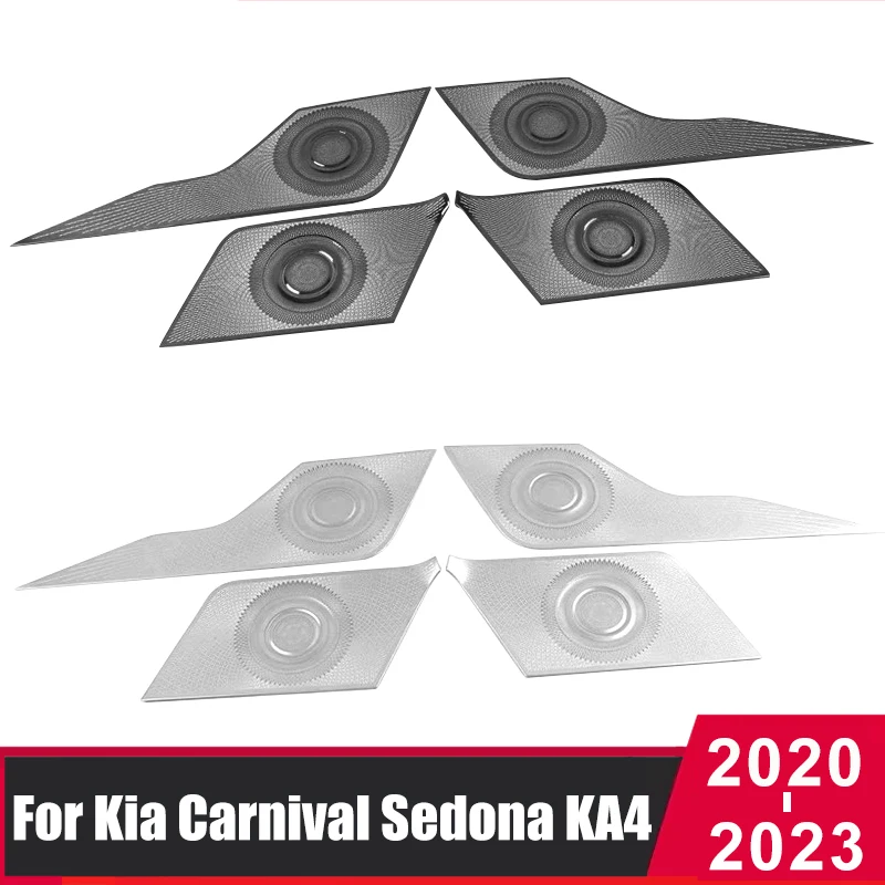 

For Kia Carnival Sedona KA4 2020 2021 2022 2023 Car Door Audio Speaker Cover Loudspeaker Pad Trim Sticker Interior Accessories