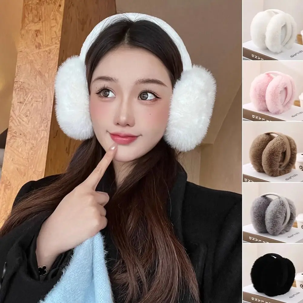 Cartoon Foldable Warmth Eartips Rabbit Hair Anti Cold Warm Ear Cushions Gift Protecting Ears Students