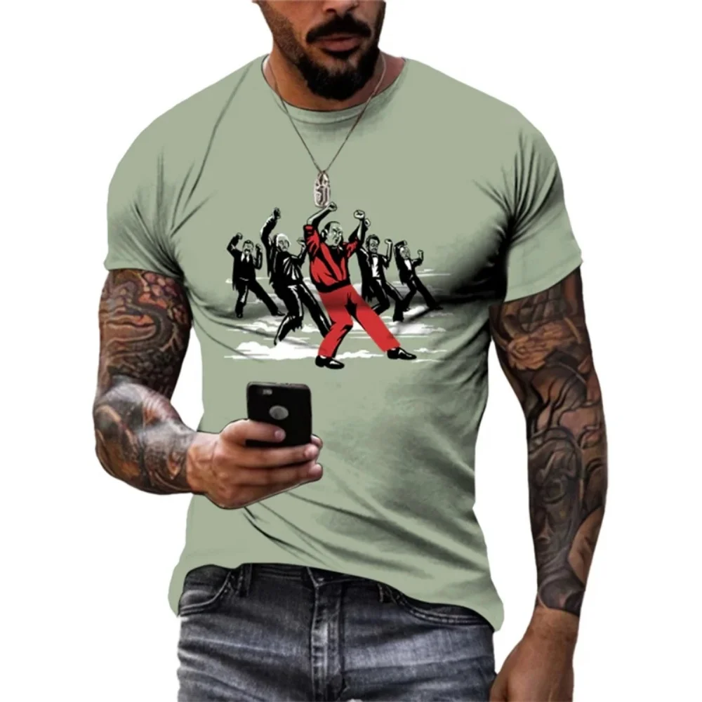 

Summer New 3D Printed Graffiti Men T-shirts 2025 Trend Fashion Casual Street Art oversized t shirt Hip Hop harajuku O-neck Tees