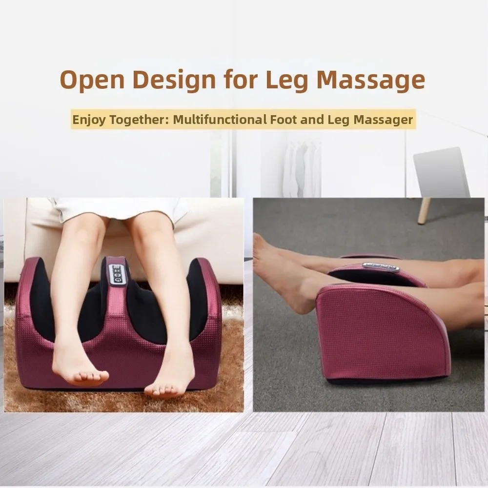 Comfortable Electric Foot Massager Roller Design Infrared Heating Kneading Massager Deep Kneading Electric Heating for 24W/12V