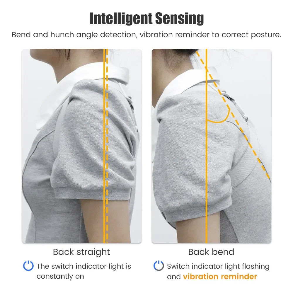 Smart Posture Corrector Inteligente Back Brace Shoulder Support Vibration Sensor Corset for Children Adults Sit Correction Belt