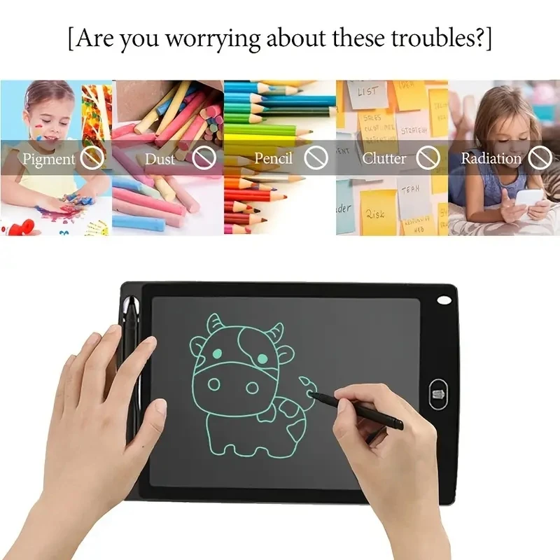 LCD Writing Tablet Children Graffiti Sketchpad Handwriting Blackboard Magic Drawing Board Montessori Learning Educational Toys