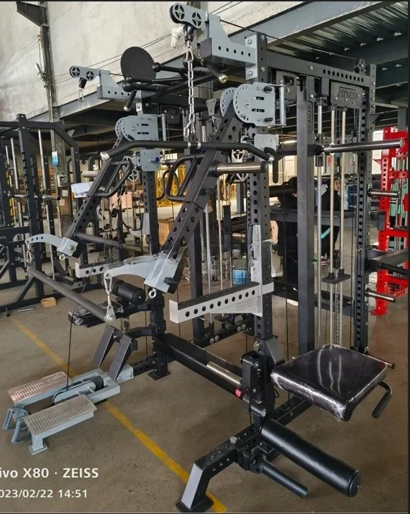 Huishoudelijke commerciële bankdrukken Squat Rack Smith Machine Geïntegreerde trainer Bird Gantry Frame Multi-combinatieapparatuur