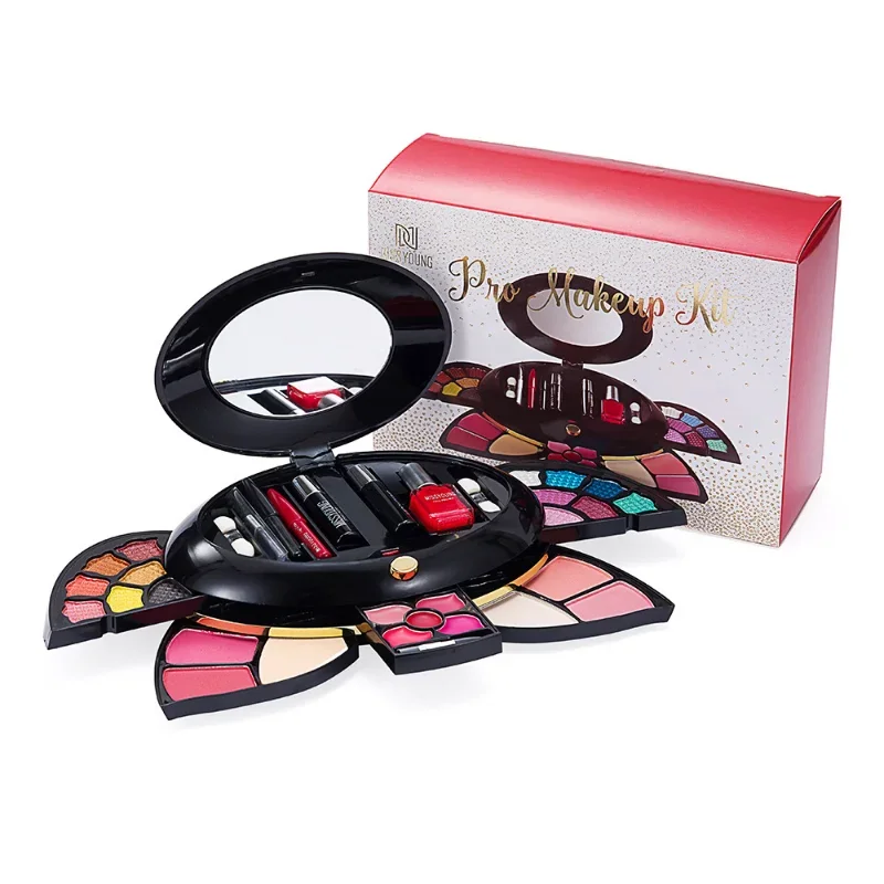 Multifunctional Makeup Palette Eye Shadow Blush Refinishing Set Makeup Case Nail Polish Eye Line Makeup Kit Show Make up Set