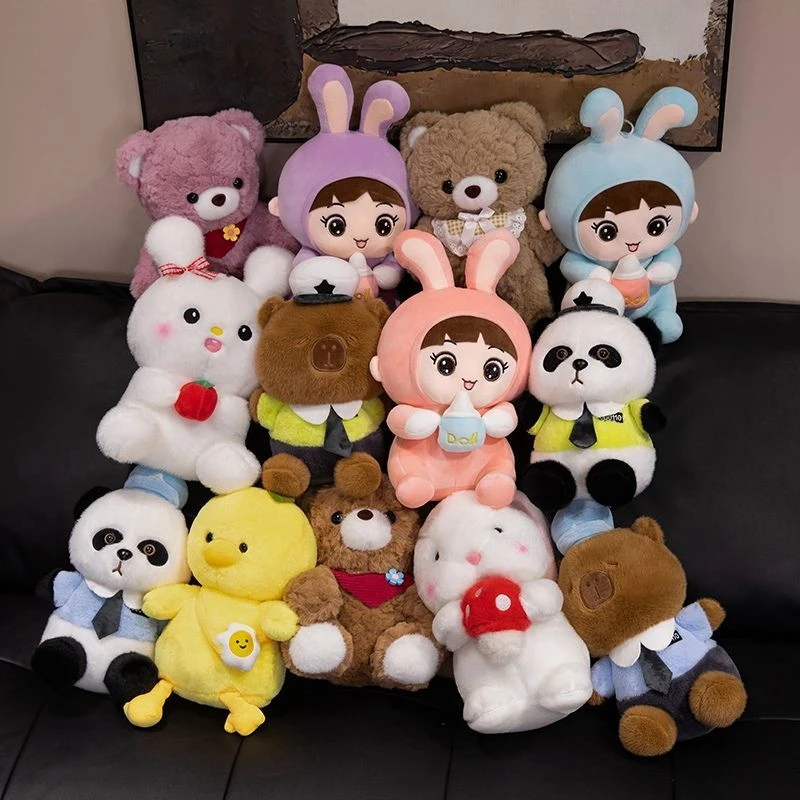 

30cm Cute Little Animal Series Plush Toys Soft Panda Rabbit Guinea Pig DIY Dress-up Animal Dolls Birthday Gifts for Children