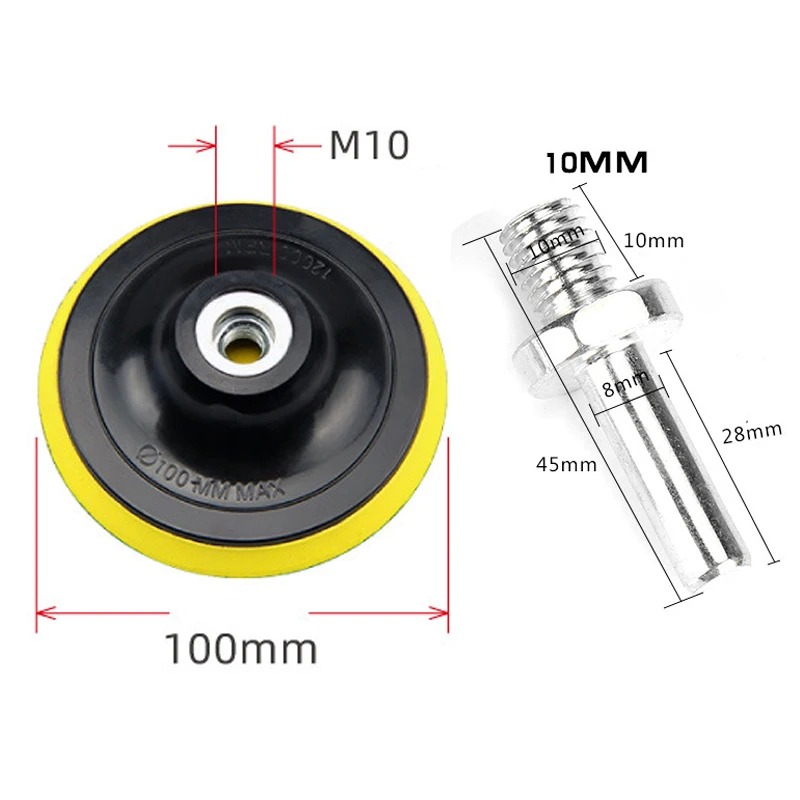 1 Set 4 Inch 100mm Sanding Discs 60-240 Grit Sandpaper Buffing Wheel Hook & Loop Backing Pads Woodworking Abrasive Tools