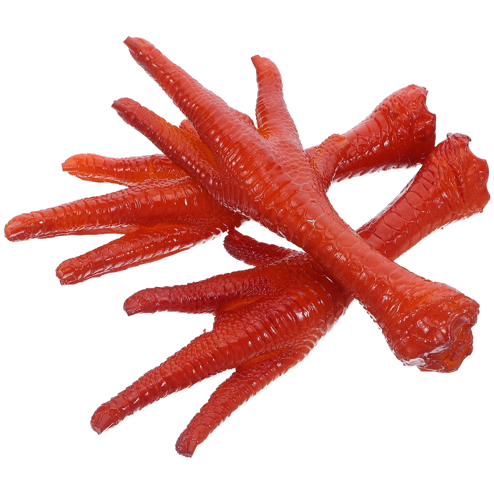 مجموعة نماذج طعام أقدام الدجاج النابضة بالحياة مكونة من 3 قطع لديكور المطبخ وعرض الحدث والتصوير الفوتوغرافي وإكسسوارات الطبخ الاصطناعية