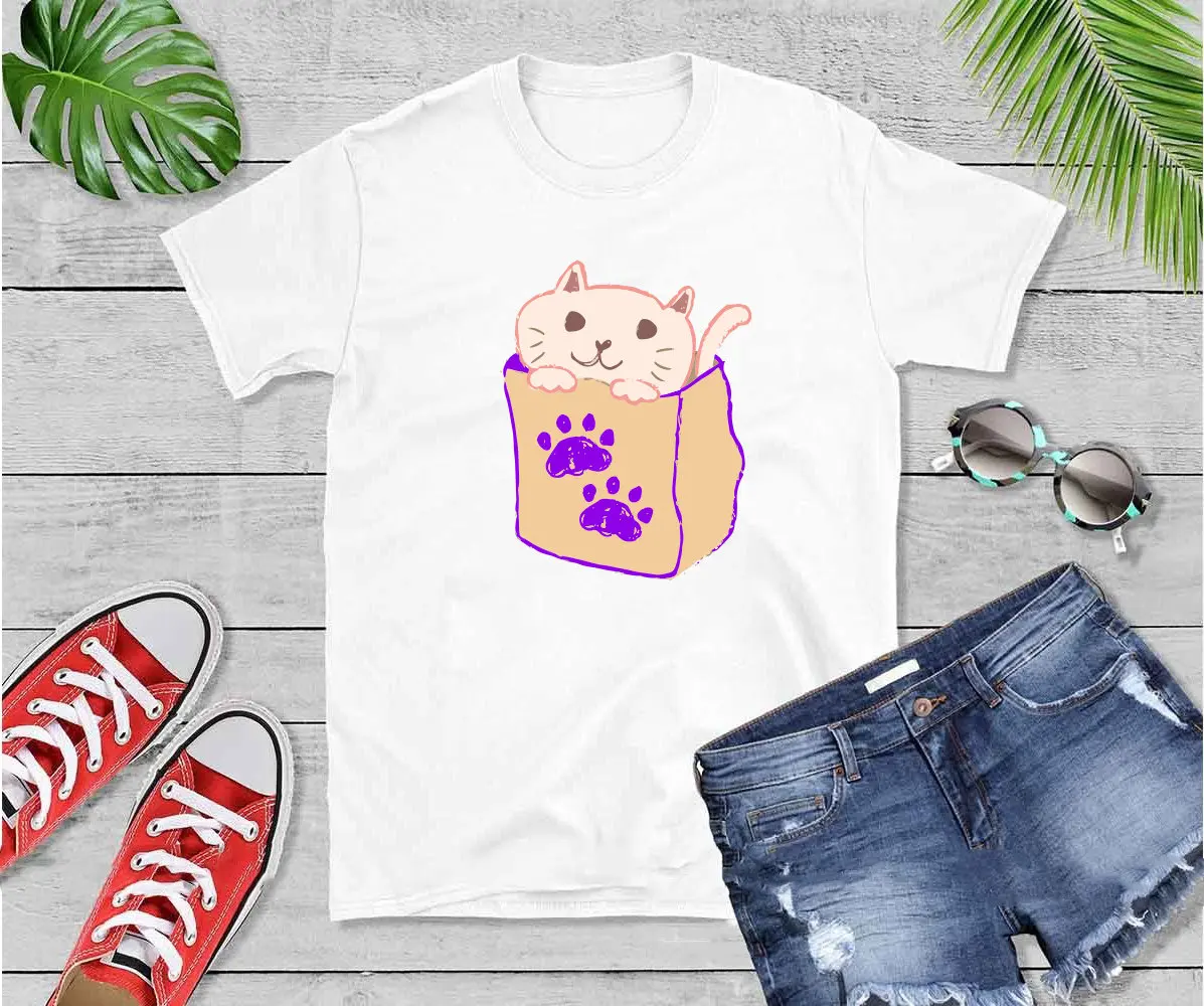 Cat in a Chalk Bag T Shirt Rock Climber Climbing Idea Bouldering Outfit