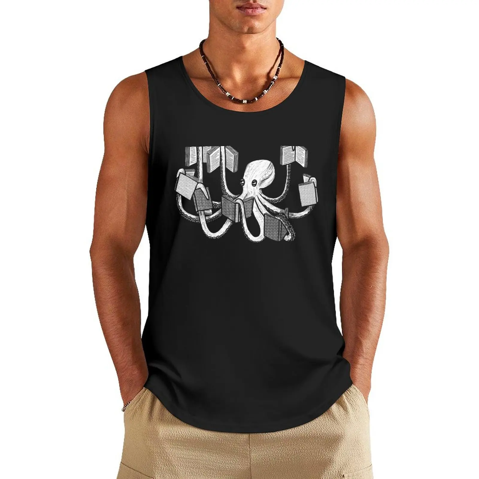 

Armed With Knowledge Tank Top T-shirt Men's gym Vest male fitness vest for men