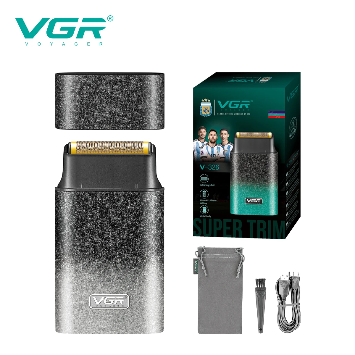 VGR New Reciprocating Shaver Gradient Matte Body Men's Shaver Convenient Home Travel Shaver Hair Removal and Whitening  V-326