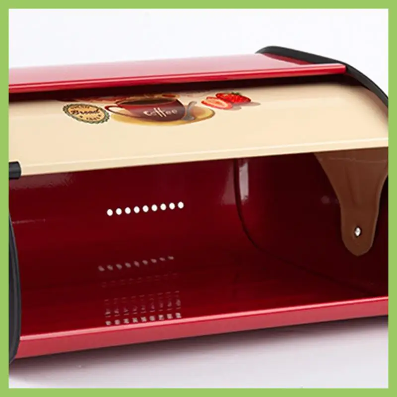 

Metal Bread Box Roll Top Metal Bread Bin Bread Container Keeper Organizer For Kitchen Counter