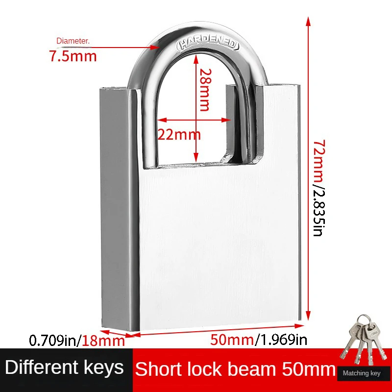 Heavy-Duty Metal Padlock with 4 Keys – High-Security Design (Anti-Theft, Anti-Smash, Anti-Pick) | Suitable for Home, Office