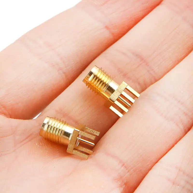 10pcs SMA Female Solder Board RF Connectors Straight Adapter