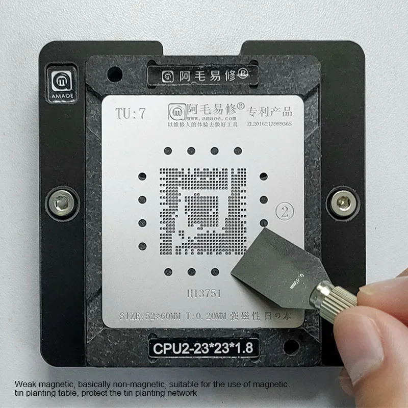Amaoe aço inoxidável não-magnético raspador de estanho faca placa-mãe cola corte bga cpu nand ddr ic chip solda remover lâmina