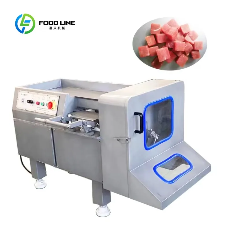 Customized Automatic Small Meat Cubes Cutter Dicer Dicing Machine High Efficiency For Restaurant Meat Food Processing