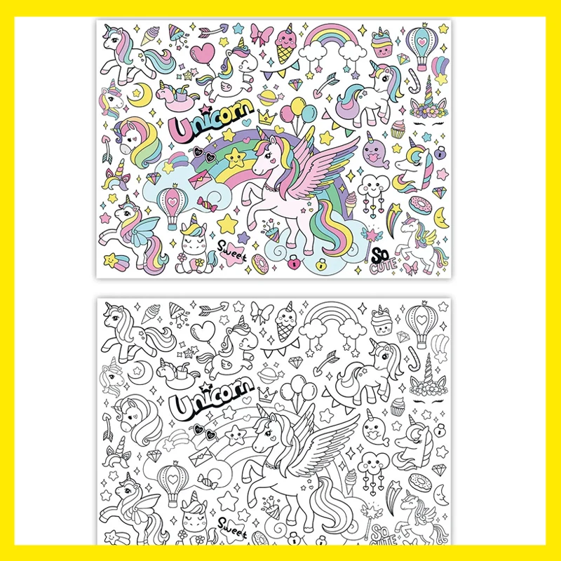 Kids Educational Posters - Nuevos Libros para Colorear de Unicornios