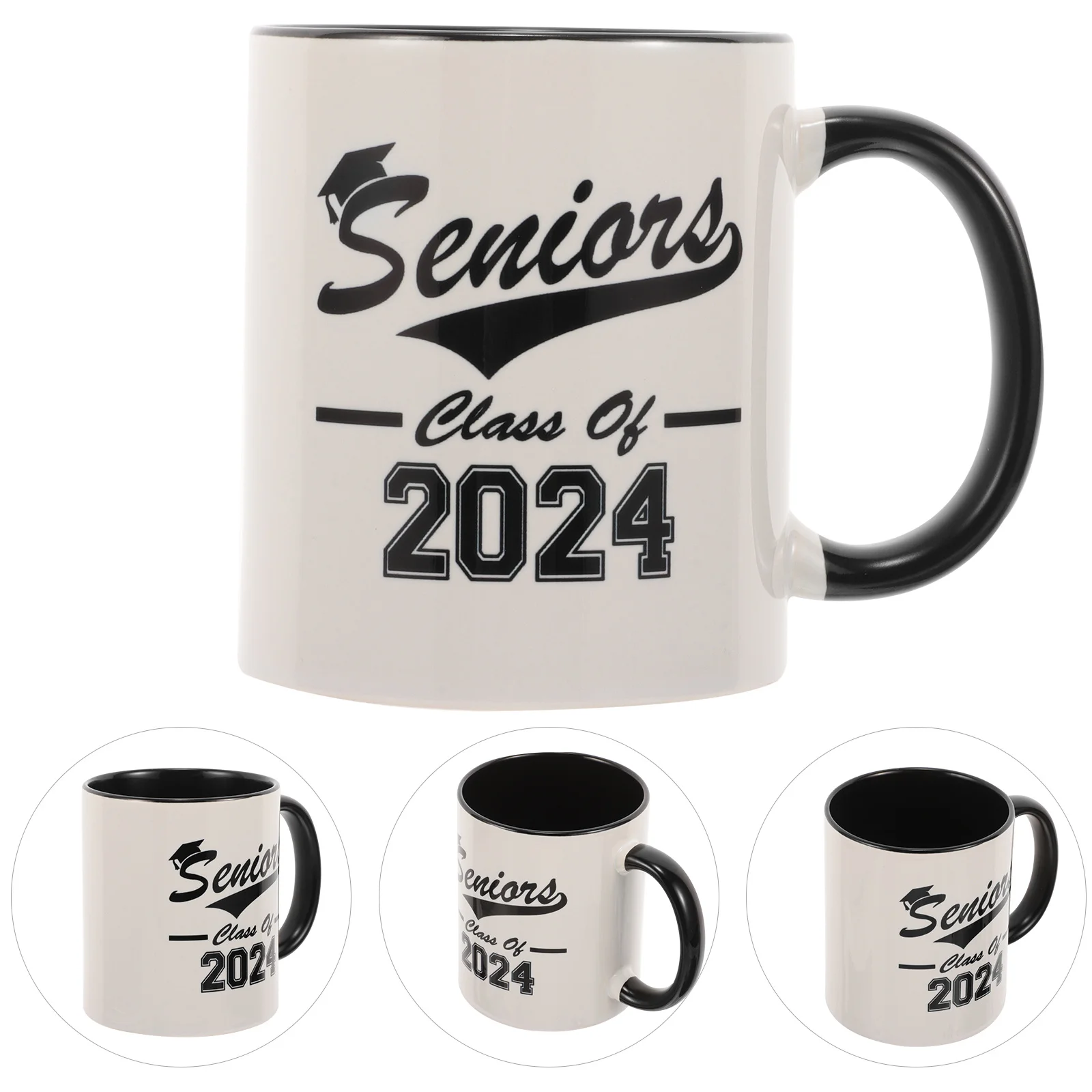 

Ceramic Graduation Mug Class of 2024 Simple Graduation Coffee Mug Party Gift Cup Grad Party Drinking Cup Class Cups