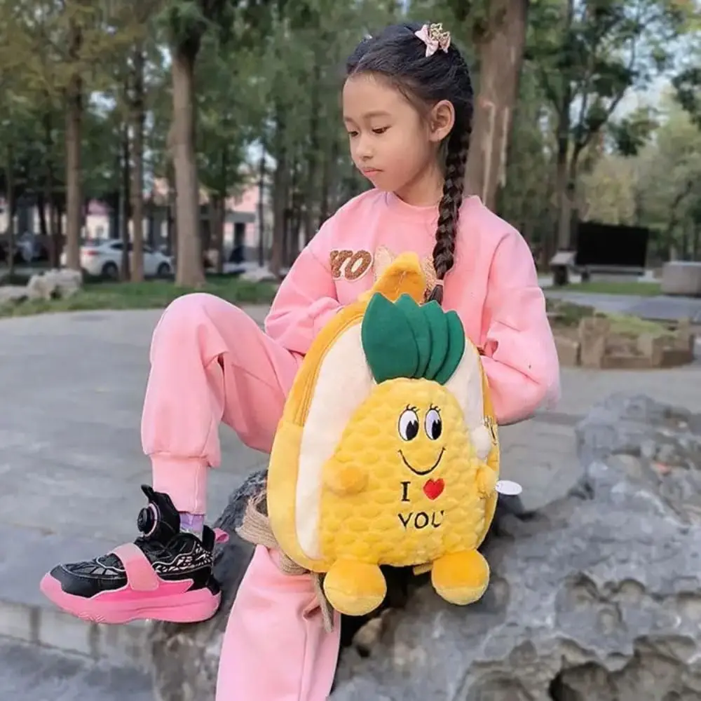 

Cartoon Animal Little Turtle Backpack Large Capacity Fashion Plush Pineapple Bag Cute Zipper Anime Plush Doll Backpack Couple