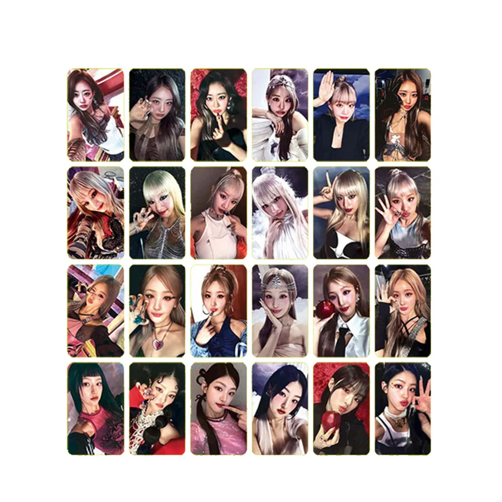 24Pcs/Set KPOP KISS OF LIFE Album Midas Touch Postcard JULIE NATTY BELLE HANEUL Photocard Two-Sided Lomo Card Fans Collect Gift