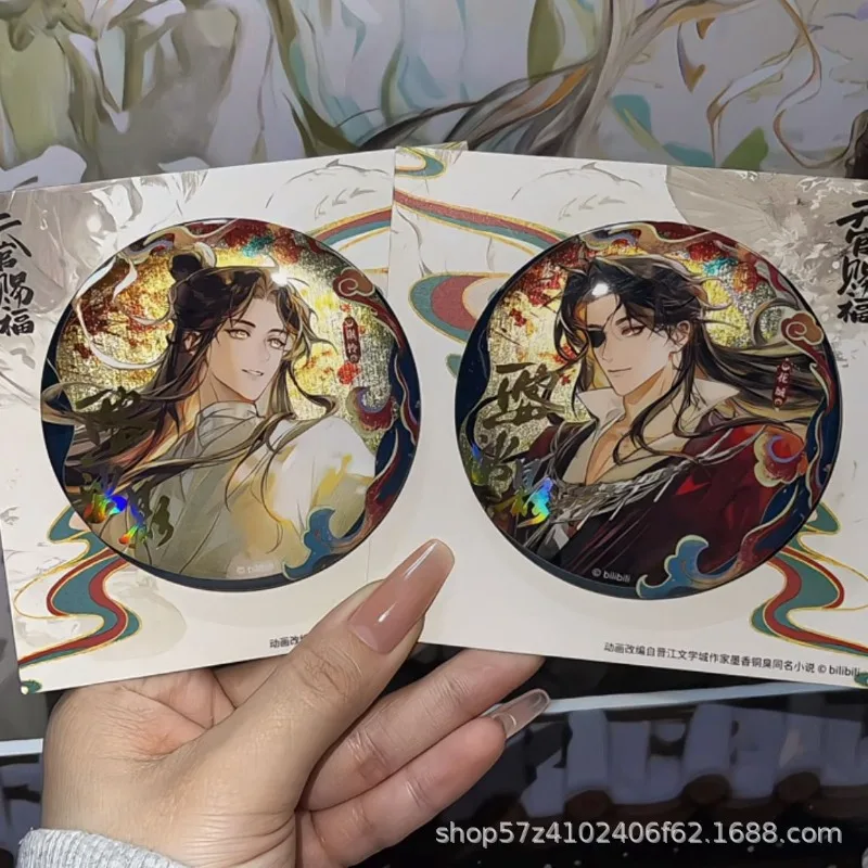 2 قطعة/المجموعة أنيمي السماء الرسمية نعمة دبابيس تيان غوان Ci فو التلبيب دبابيس هوا تشنغ شيه ليان الكرتون شارة حقيبة الملحقات #2