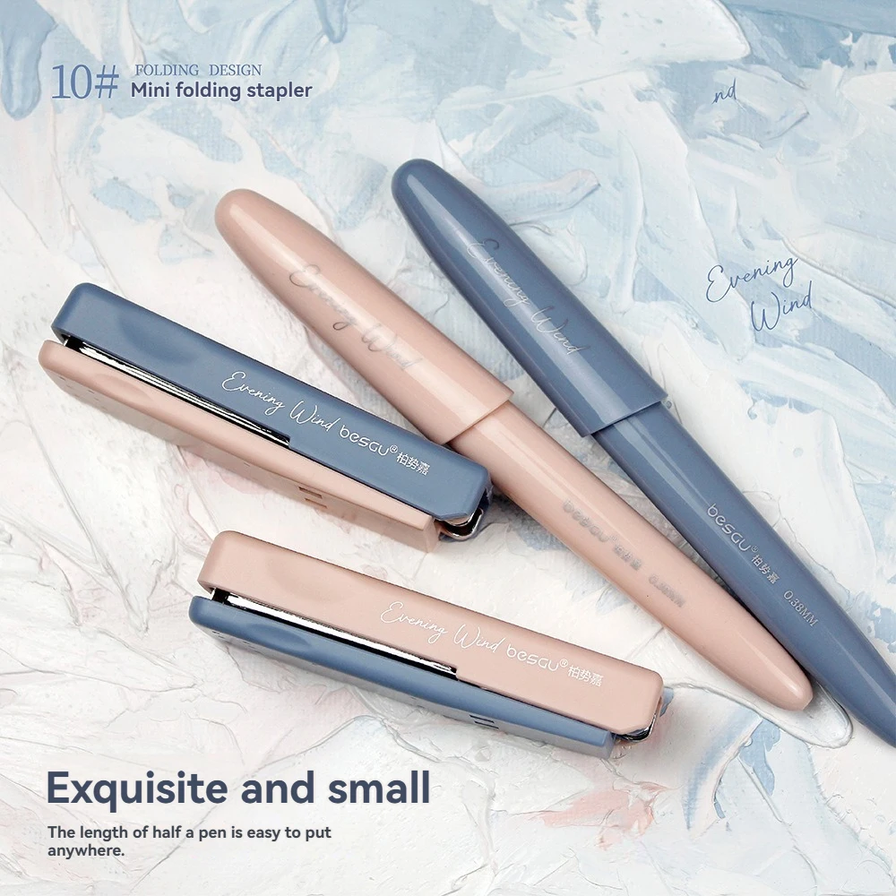 1PC Mini Folding Stapler Simple, Portable, Compact and Practical