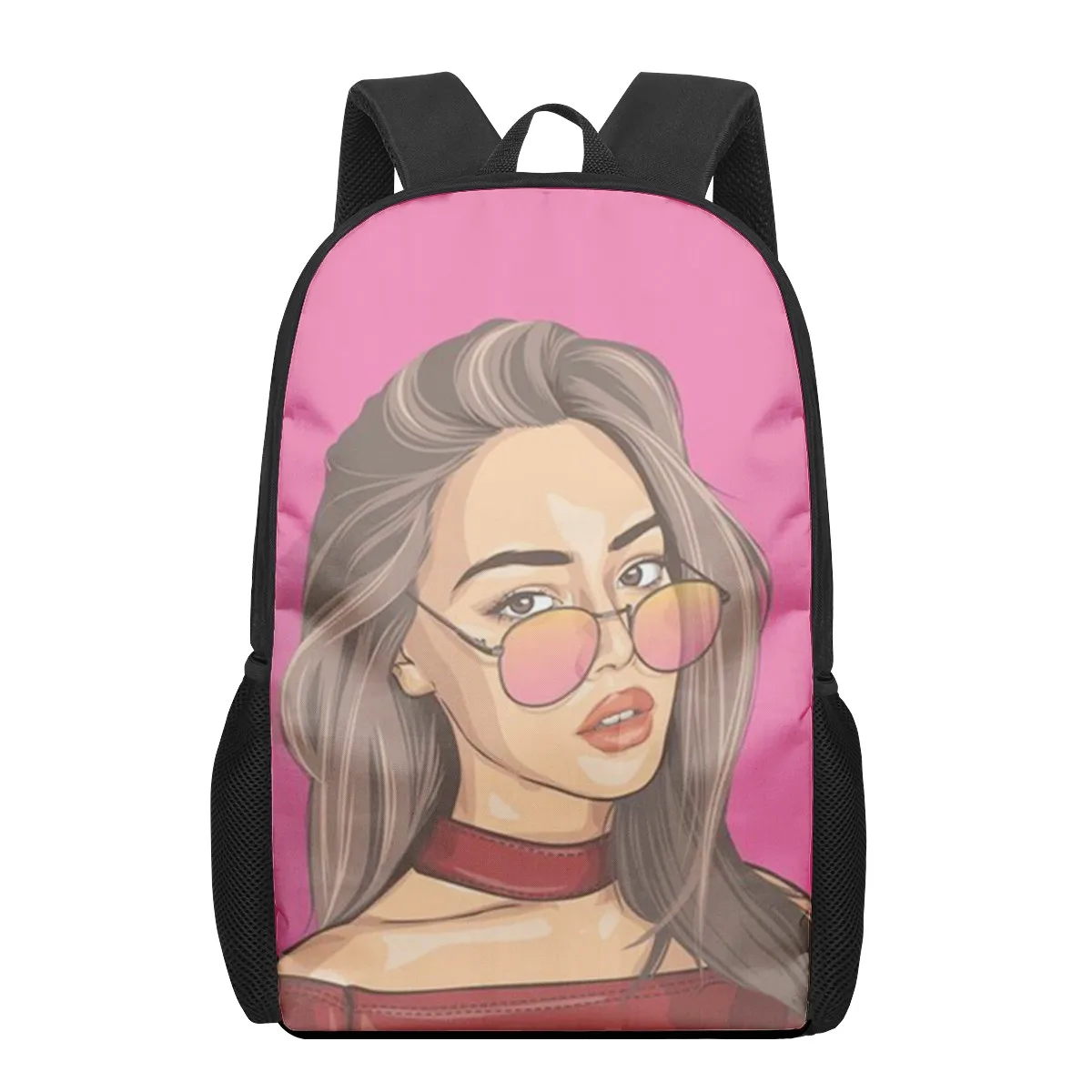 European American girl Kids School Bags 3D Printed Book Bag Men 16 Inch Backpack For Teen Boys Kindergarten Bagpack Children Moc