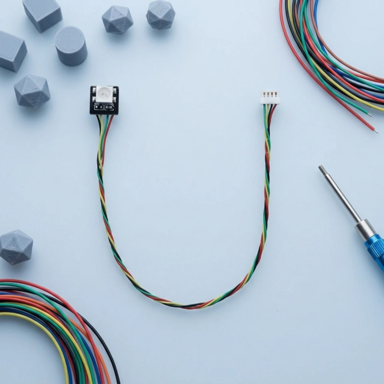 LED Light Board with Cable Compatible Pcb Accessory Miniature Replacement for Makers, Maker Projects, Model Making