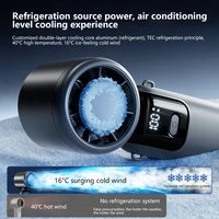 Ventilateur Électrique Portable de Réfrigération, Ventilateur Turbo Haute Vitesse, Pliable, à Suspendre au Cou, avec Pack de Glace, Petit Ventilateur pour Bureau et Extérieur 3