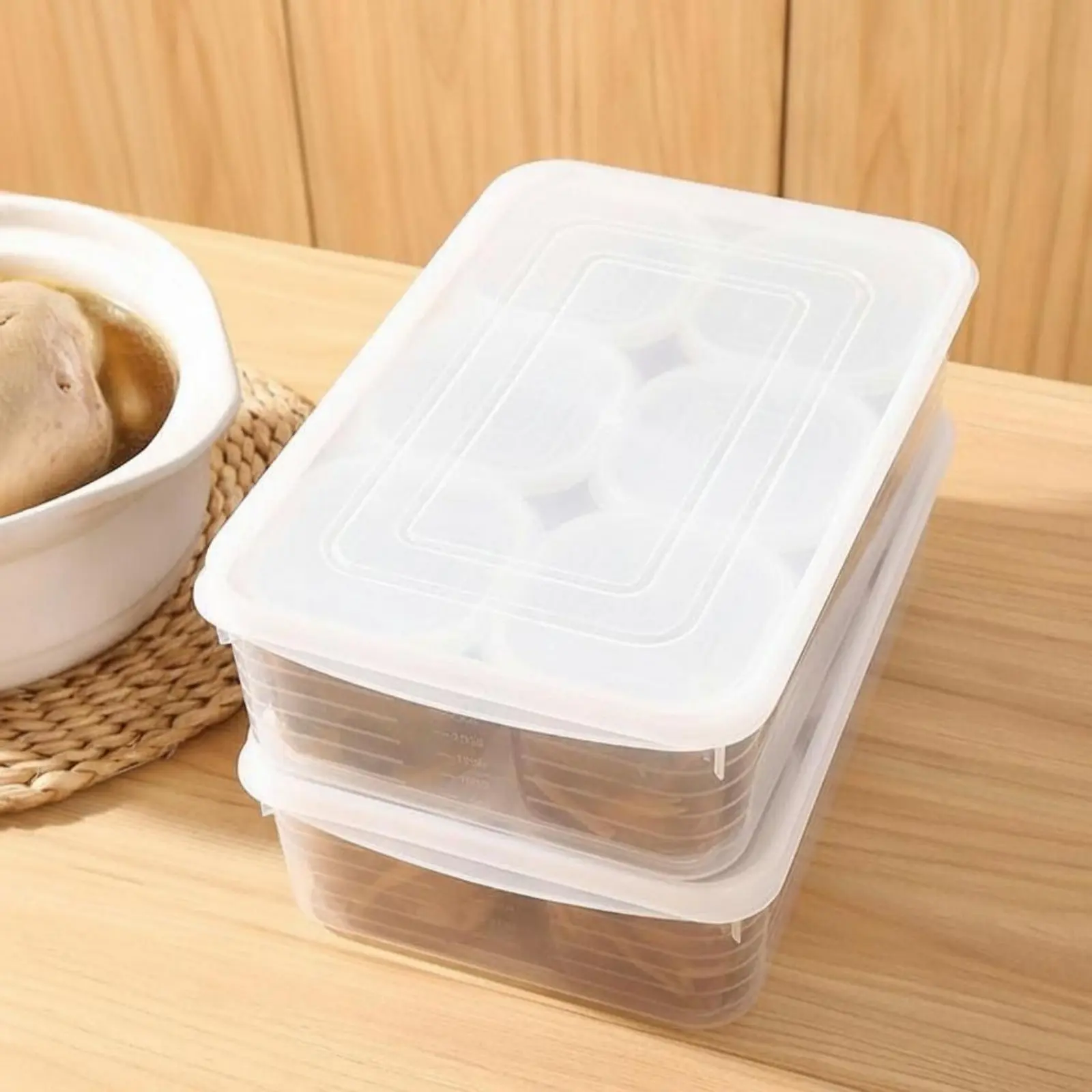 6 Pieces Soup Portioning Set Complimentaryzer Safe Single-Compartment Meal Container Reusable Space-Saving for Workplace Lunch,