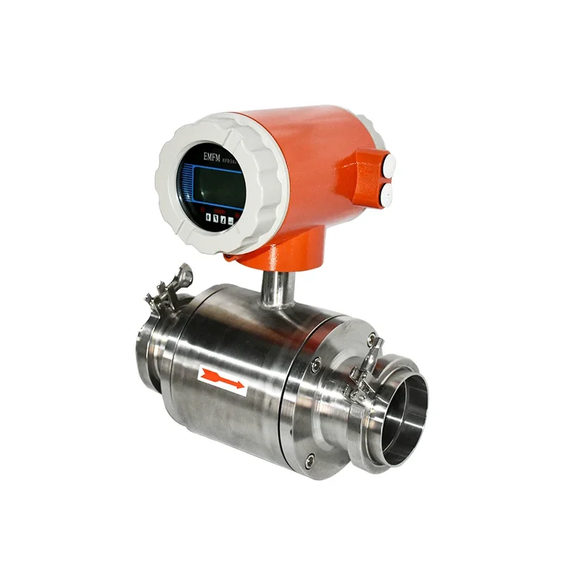 stainless steel battery  insertion type electromagnetic flow meter for sewage  treatment