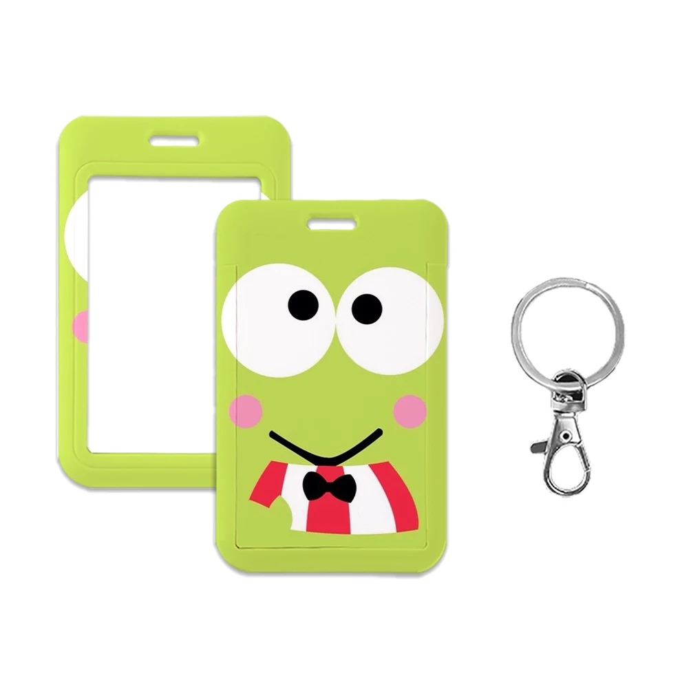 W Campus Credit Card Badge Holder Keychain Keroppi Lanyard Children ID Badge Holders Women's identification Card Case Neck Strap