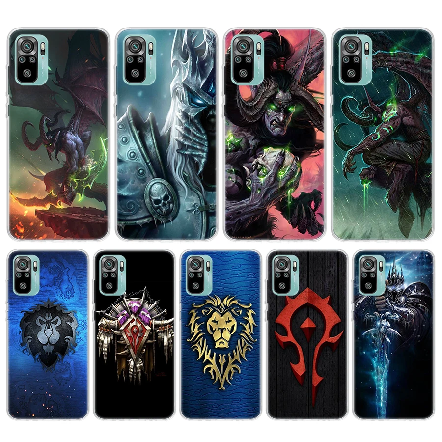 W-World Of W-Warcraft W-Wow Soft Phone Case For Xiaomi Redmi Note 12 12S 13 11 11S 10 Pro 10S 11T 9 9S 8T 8 11E Plus 7 Pattern C