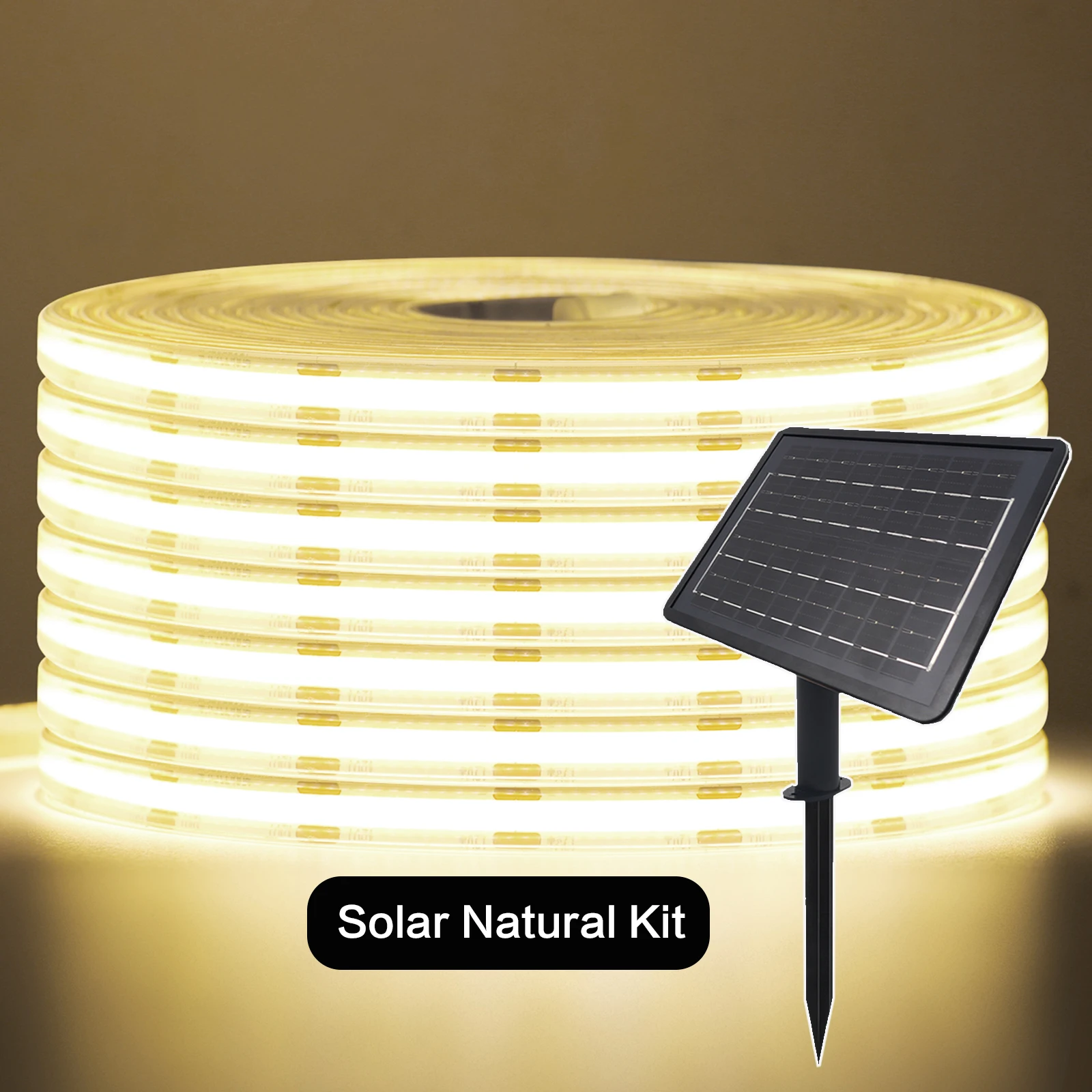 KISUFU DC 24V 480LEDs/m Solar COB LED Streifen Licht Im Freien Wasserdichte Warme Natürliche Weiß Flexible Klebeband RA90 lineare Beleuchtung 3