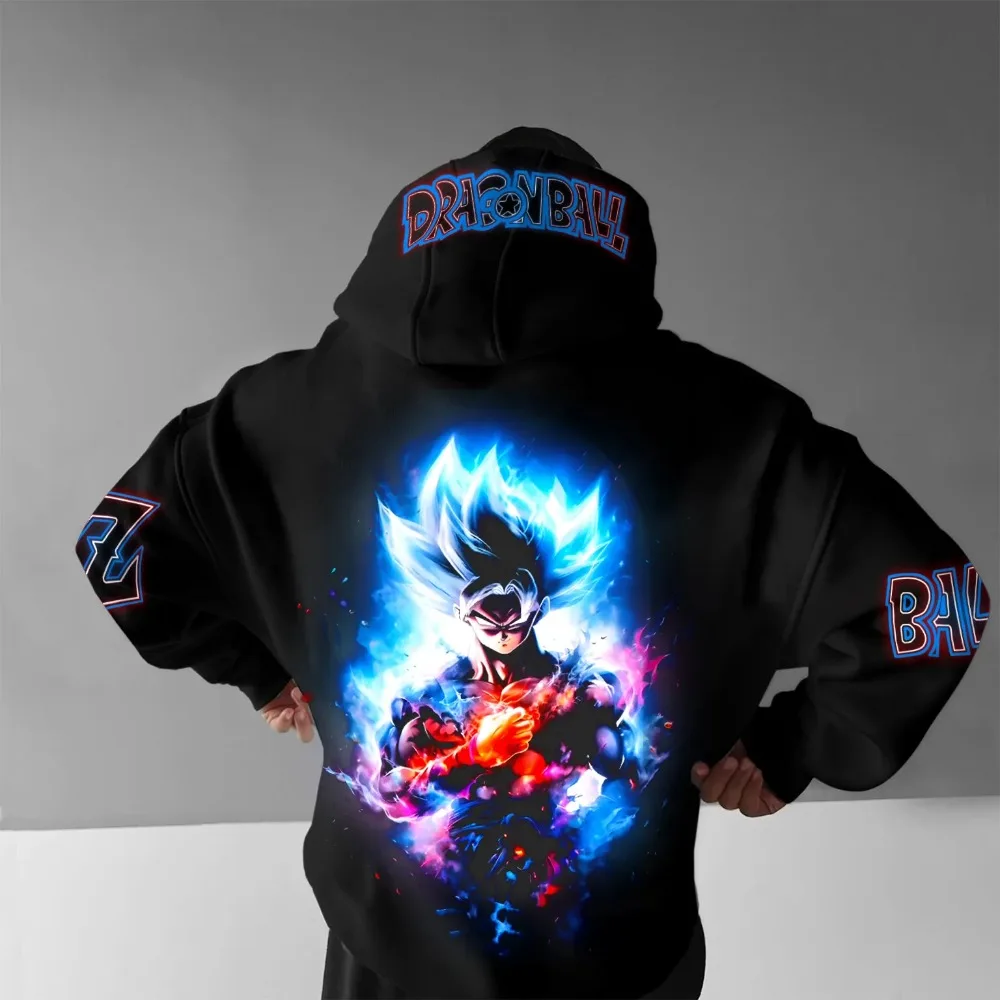 أنيمي لعبة دراغون بول Z جديد Harajuku هوديي 2025 الشارع الشهير الرجال الخريف الشتاء معطف بقلنسوة المتضخم المرأة طويلة الأكمام للجنسين