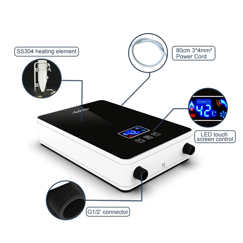 대용량 고효율 110v 220v 3kw-6kw 다중 포인트 전기 샤워 전기 온수기