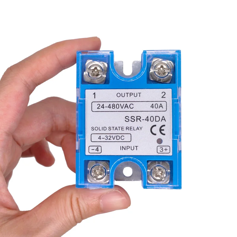 1PCS SSR 10 25 40 60 80 100 120DA DD DC control AC/DC control DC SSR white or blue shell Single phase Solid state relay