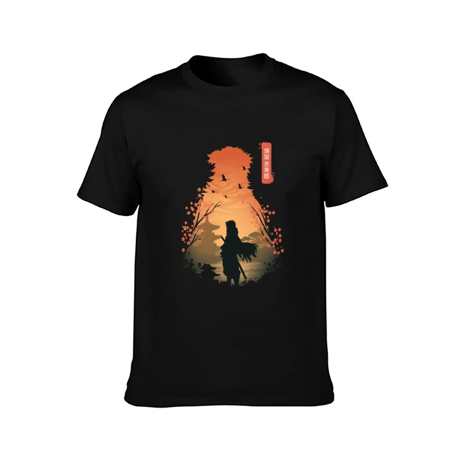 The Flame Pillar T-Shirt Urban Casual Loose Fit Tee T-Shirt