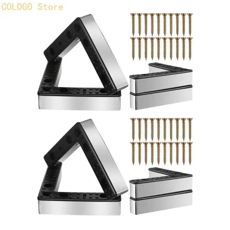 Sofa Lift Legs, 1.06 In ABS L Shaped Furniture Supports with Several-Direction Screw Mounting and Rubber Bases D0LD