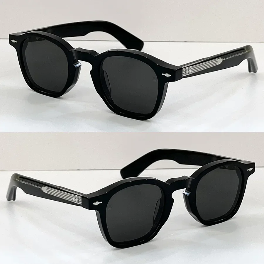 JACQ JMMZEPRIHIN fashion G-Dragon handmade acetate fiber square sunglasses black sunglasses for men and women.