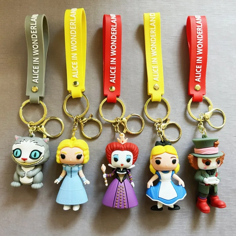 Cartoon doll Wonderland Alice keychain car keychain schoolbag pendant fashion small gifts